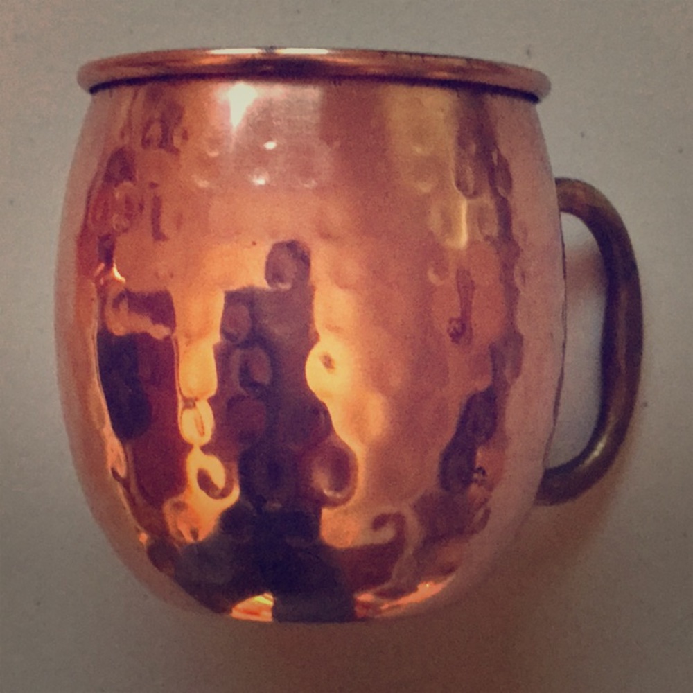 16oz Vintage Hammered Copper Moscow Mule Mugs x 2
